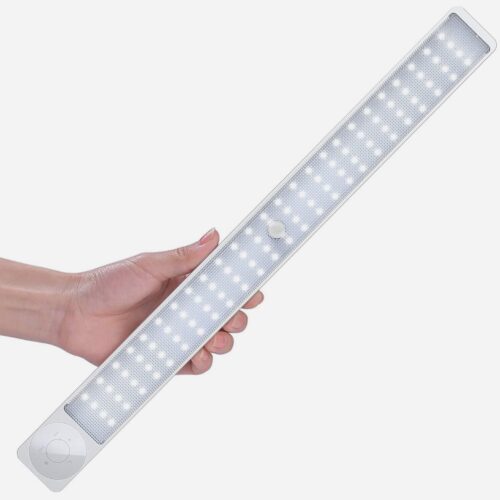 Lightbiz Luz LED para armario, 24 luces LED con regulador de intensidad  recargable, sensor de movimiento, luz inalámbrica para debajo del gabinete